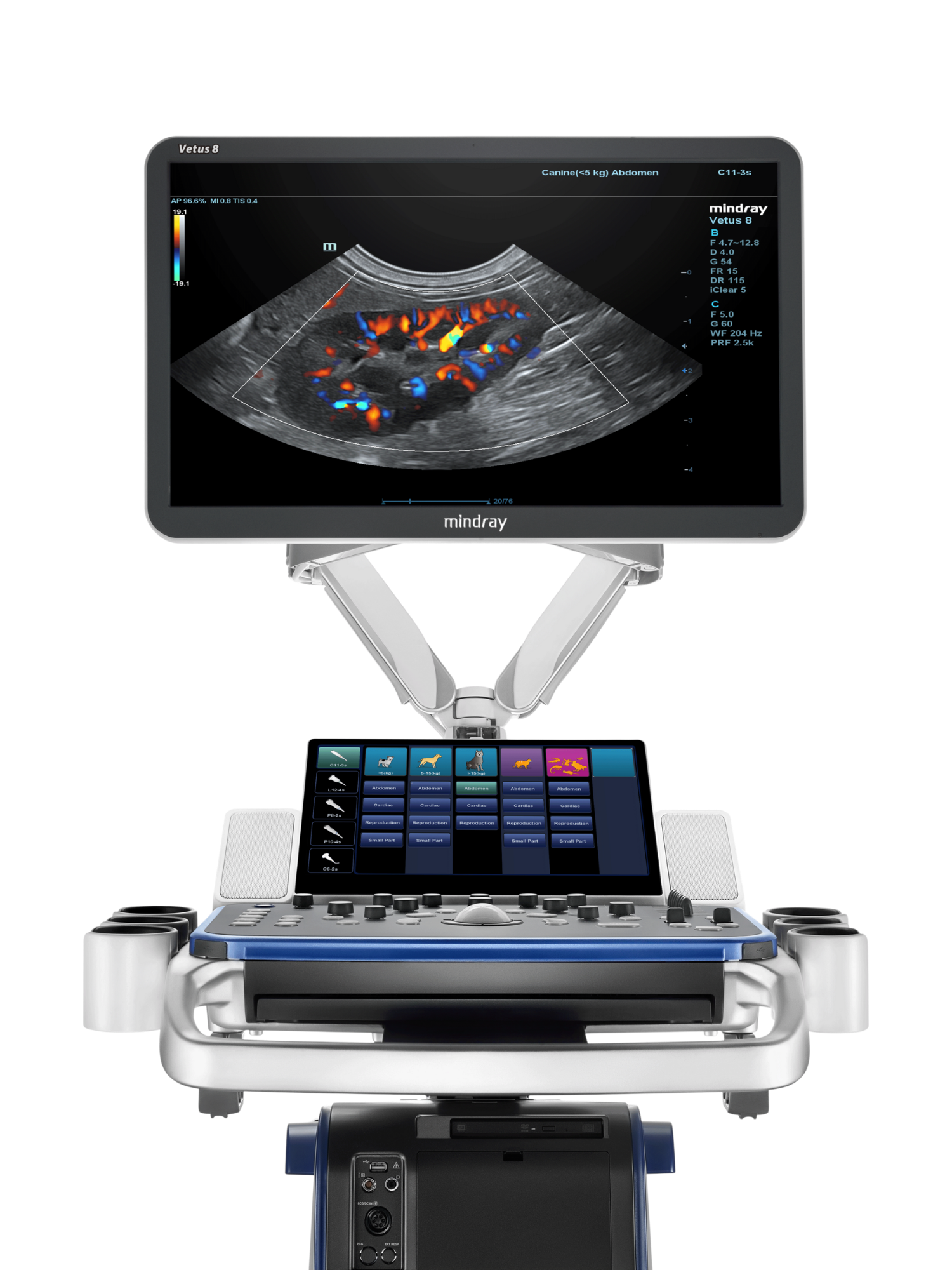 Vetus 8 Exp – High-end Veterinary Ultrasound System | Echomedic Mindray Vetus 8 Exp veterinaire echografie voor abdominale en cardiale diagnostiek bij dieren