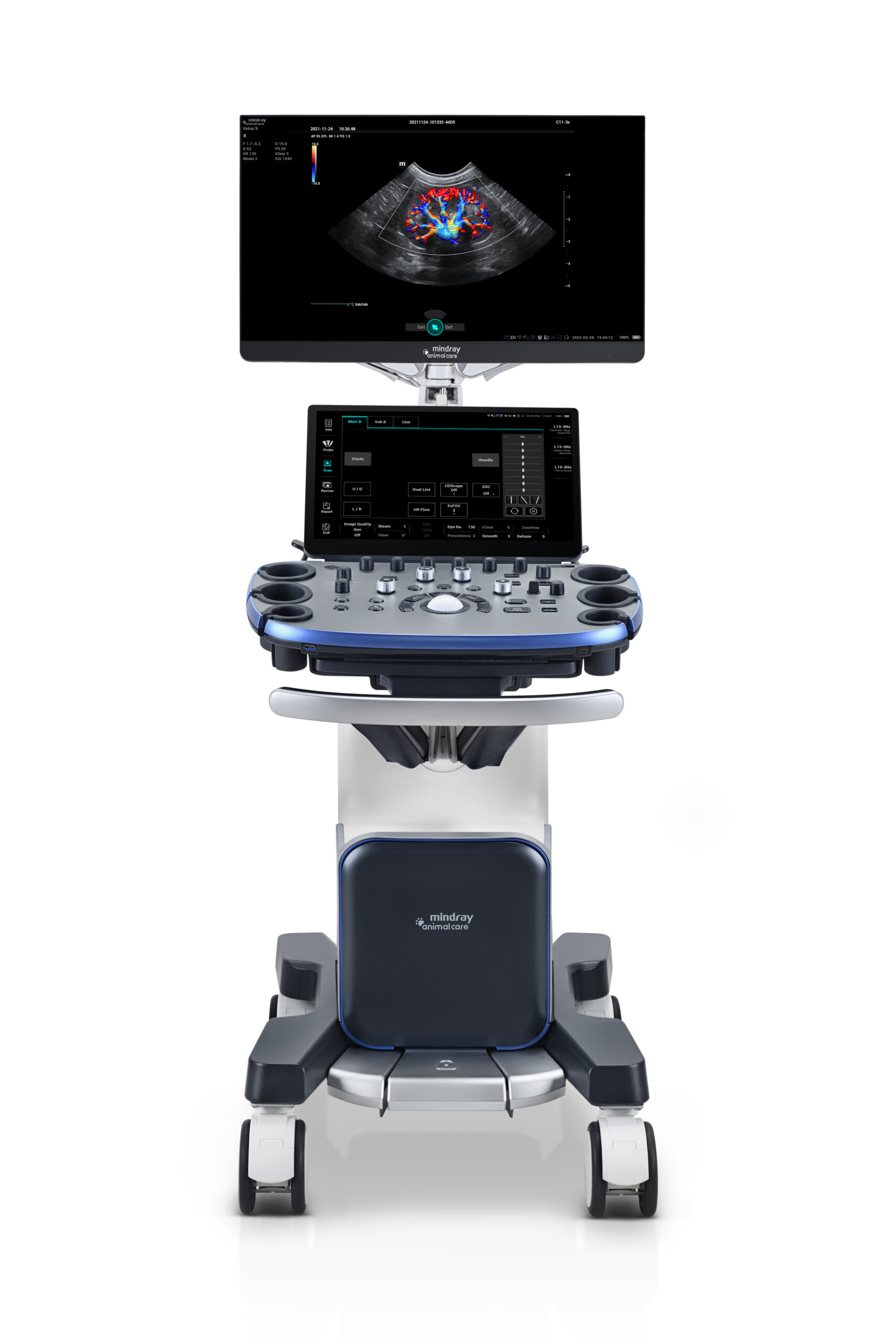 De Vetus 9 helpt uw praktijk met snellere, nauwkeurigere diagnoses en een efficiëntere workflow. Dankzij de ZST-technologie krijgt u haarscherpe beelden in elke situatie: van hart tot abdomen, van paard tot exotisch dier.