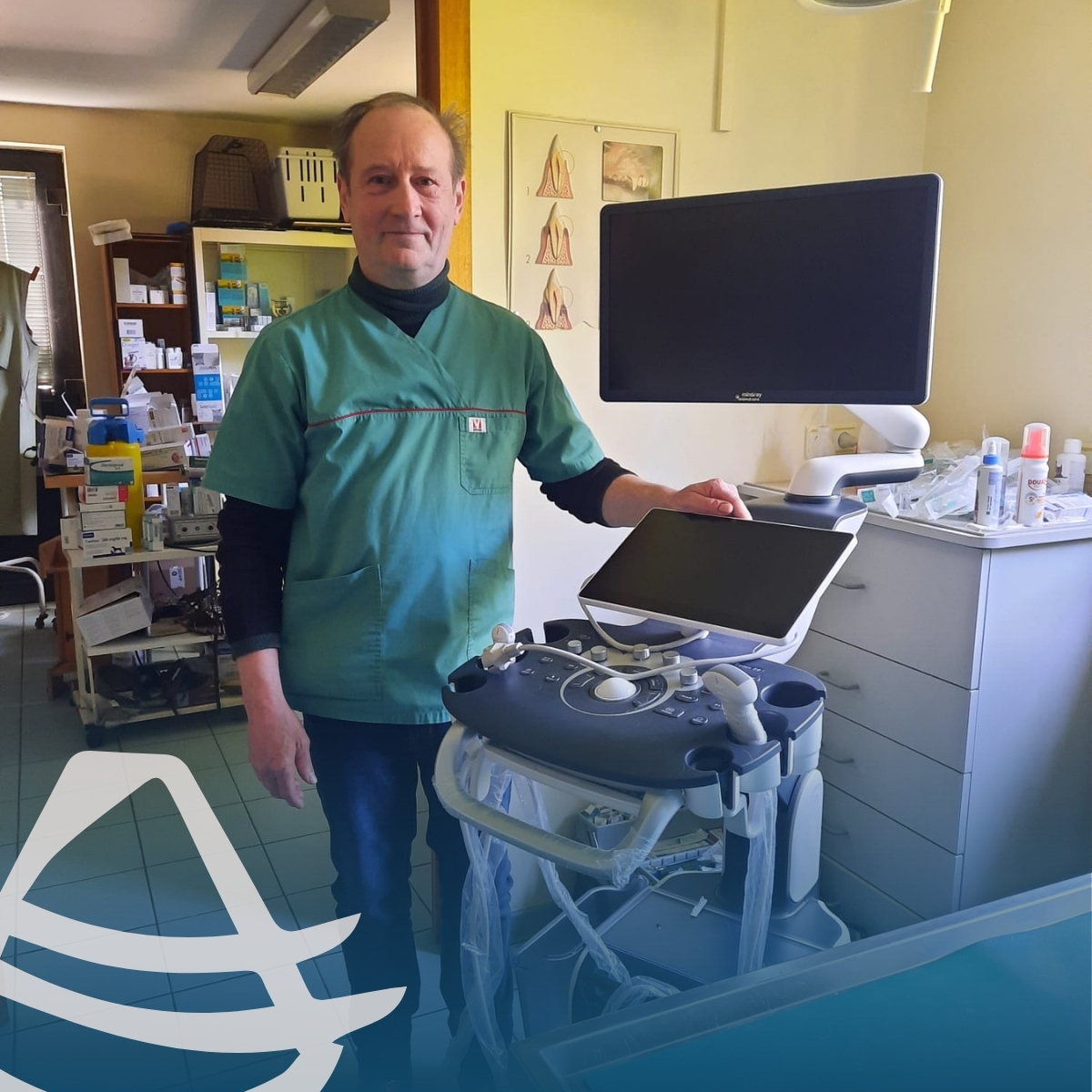 Thierry Matheise is erg blij met zijn nieuwe Mindray Vetus 50 en de mini-opleiding cardio die erbij hoorde!