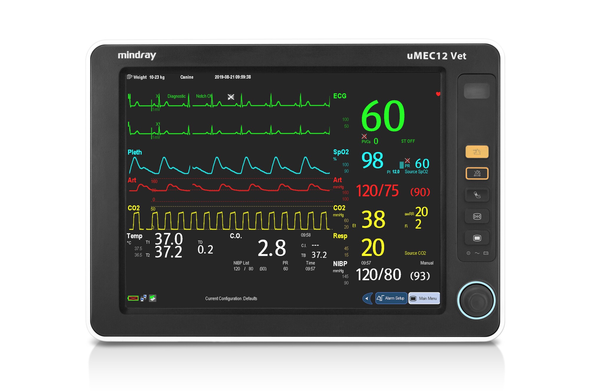 Mindray uMEC12 Vet Mindray uMEC12 Vet veterinaire patiëntmonitor