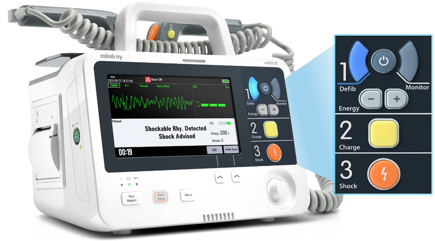Mindray uMED 20 Vet veterinaire defibrillator-monitor