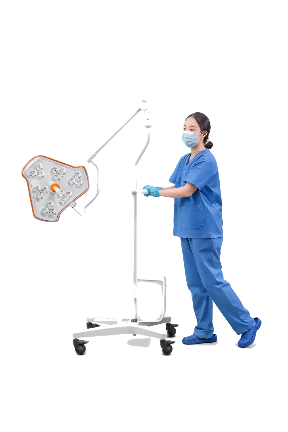 De Mindray VeLED E3 is een compacte LED-onderzoekslamp met 60.000 lux, een diepteverlichting tot 1.200 mm en CRI 99. Inzetbaar aan het plafond, aan de wand of mobiel, optioneel met batterij.