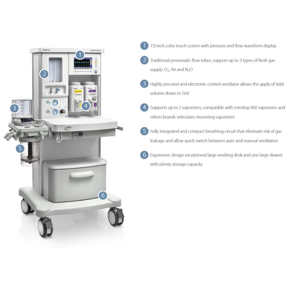 Mindray WATO EX-20 Vet Mindray WATO EX-20 Vet veterinair anesthesiesysteem