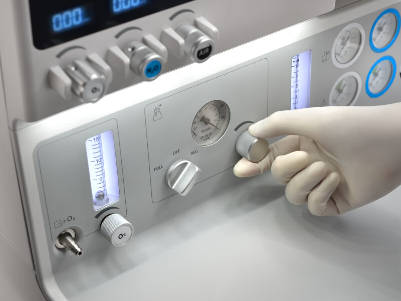 Mindray WATO EX-65 Pro Vet Mindray WATO EX-65 Pro Vet anesthesietoestel — detailbeeld